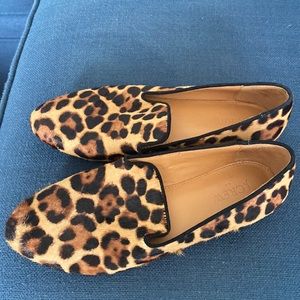 Jcrew calf hair fur leopard shoe size 7